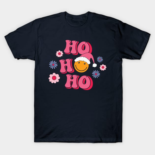 Groovy Christmas Ho Ho Ho T-Shirt by Asilynn